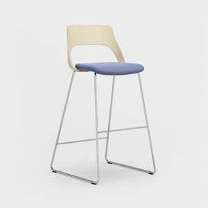 contemporary bar stool / fabric / metal / commercial