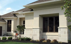 stone wall cladding panel / exterior
