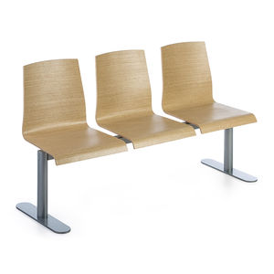 wooden beam chairs / 3-seater / indoor / contemporary