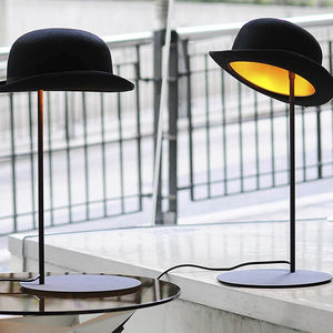table lamp / original design / aluminum / steel