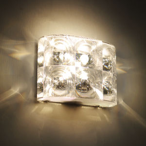 contemporary wall light / polycarbonate / LED / curved