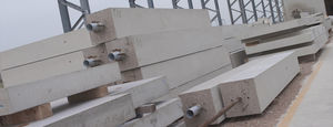 reinforced concrete beam / precast concrete / rectangular