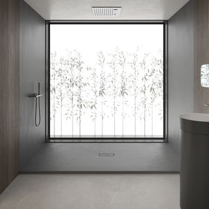rectangular shower base / stone resin / extra-flat / flush