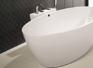 free-standing bathtub / oval / Solid Surface
