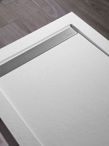 rectangular shower base / Solid Surface / flush / custom