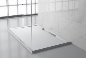 rectangular shower base / Solid Surface / flush / custom