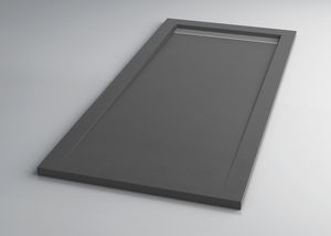 rectangular shower base / stone resin / flush / custom