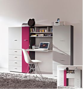 wooden desk / contemporary / with shelf / child's