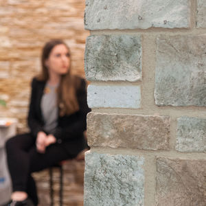concrete wall cladding panel / indoor / outdoor / embossed