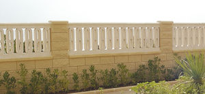 engineered stone balustrade / outdoor / for balconies / for patios