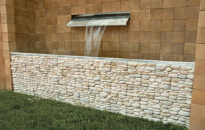 concrete wall cladding panel / indoor / outdoor / stone look