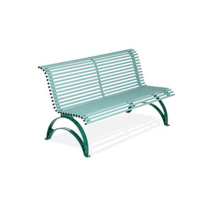 public bench / traditional / steel / with backrest