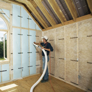 thermal-acoustic insulation / glass wool / recycled glass / wall
