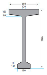 prestressed concrete beam / T