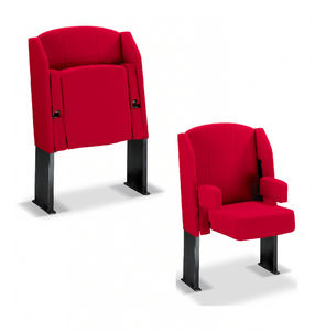 contemporary auditorium seating / fabric / folding / upholstered