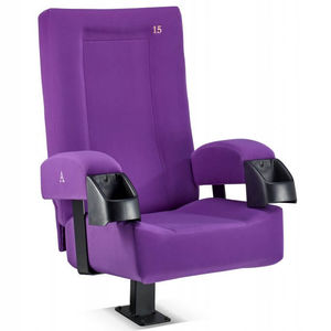 fabric cinema seating / central base / ergonomic / violet