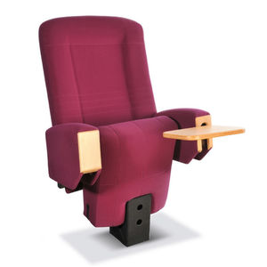 contemporary auditorium seating / fabric / wooden / folding