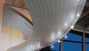 false ceiling acoustic panel / metal / perforated