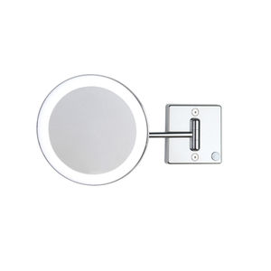 wall-mounted mirror / contemporary / round / magnifying