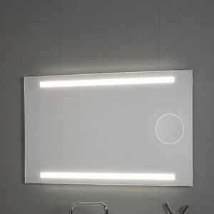 wall-mounted mirror / magnifying / illuminated / contemporary