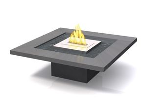 contemporary coffee table / concrete / square / garden