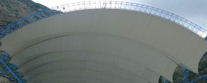 PVC architectural membrane / polyester / for tensile structures