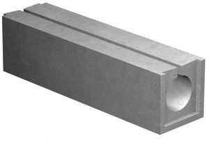 public space drainage channel / concrete / with central slot