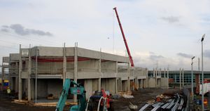 prestressed concrete beam / precast concrete / rectangular