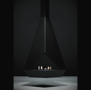 bioethanol heating stove / design / central / steel