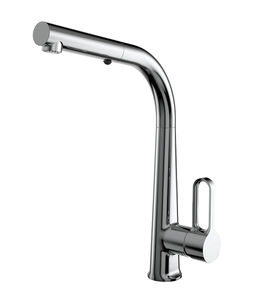 chromed metal mixer tap / brass / kitchen / 1-hole