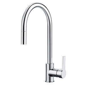 chromed metal mixer tap / brass / kitchen / 1-hole