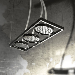 ceiling-mounted shower head / round / rain