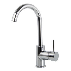 washbasin mixer tap / chromed metal / bathroom / 1-hole