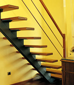 stainless steel railing / with bars / indoor / for stairs