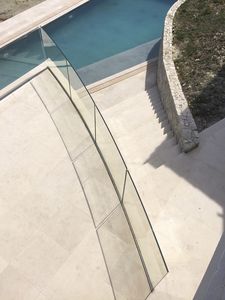 glass railing / aluminum / glass panel / outdoor