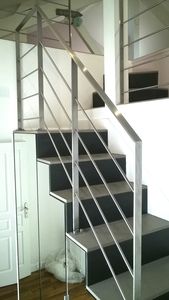 stainless steel railing / bar / indoor / outdoor