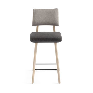 contemporary bar chair / upholstered / fabric / beech