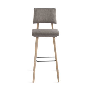 contemporary bar chair / upholstered / fabric / beech