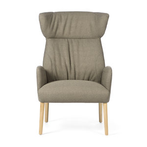 contemporary armchair / fabric / with headrest