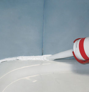 elastic sealant / silicone resin / leak-proofing / repair