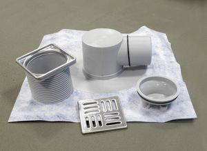steel floor drain / polypropylene / patio / grated