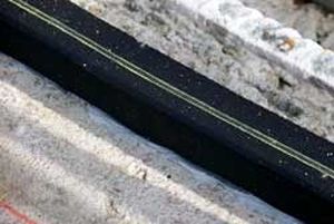 butyl rubber waterproofing membrane / for expansion joints / strip type / drainage