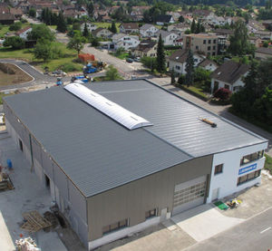 ribbed metal sheet / aluminum / steel / for roofs