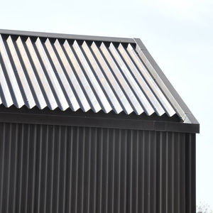 ribbed cladding / steel / aluminum / perforated