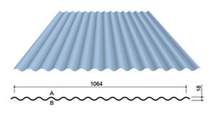 corrugated metal sheet / steel / aluminum / for roofs