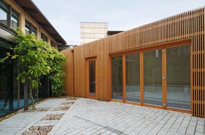 prefab building / for offices / wooden / wooden frame