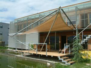 prefab house / contemporary / solid wood / two-story