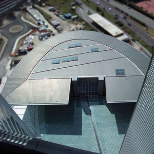 zinc-titanium roofing / ribbed / standing seam