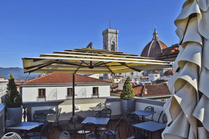 offset patio umbrella / steel