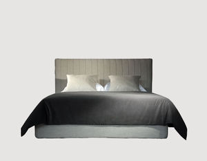 double bed / contemporary / upholstered / with headboard